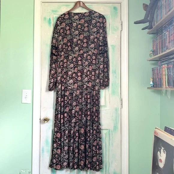 🌵Wonderly Floral Peasant Style Bohemian Maxi Dress Size Large🌵 - Picture 6 of 9